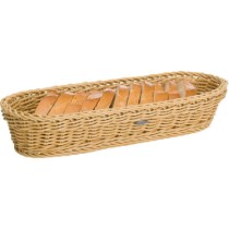 Cos oval pentru baghete, 40 x 16 cm, Bej - Saleen
