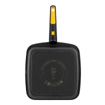 Tigaie grill patrata, aluminiu, cu maner detasabil, 28x28 cm, "Fast Click" - BRA