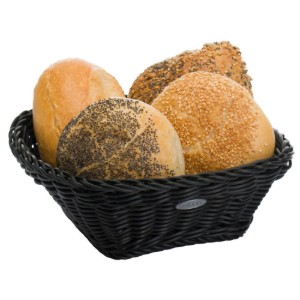 Cos patrat, 19 x 19 cm, Negru - Saleen