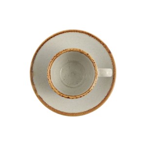 Ceasca pentru cafea cu farfurioara, portelan, 80ml, "Seasons", Gri - Porland