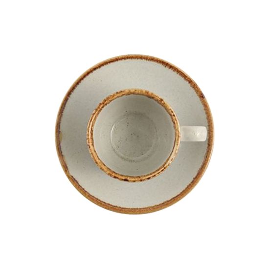 Ceasca pentru cafea cu farfurioara, portelan, 80ml, "Seasons", Gri - Porland