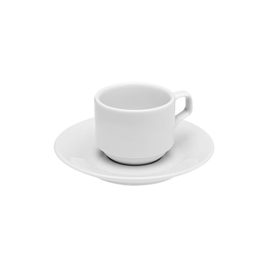 Ceasca pentru cafea cu farfurioara, portelan, 85ml, "Gastronomi Soley" - Porland
