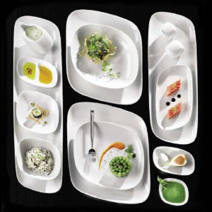 Platou portelan, 22x11cm, "Gastronomi Perspective" - Porland