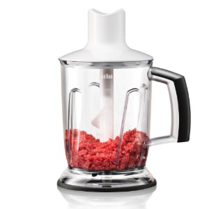 Chopper pentru blender vertical, sistem EasyClick, 1,25L, Alb - Braun