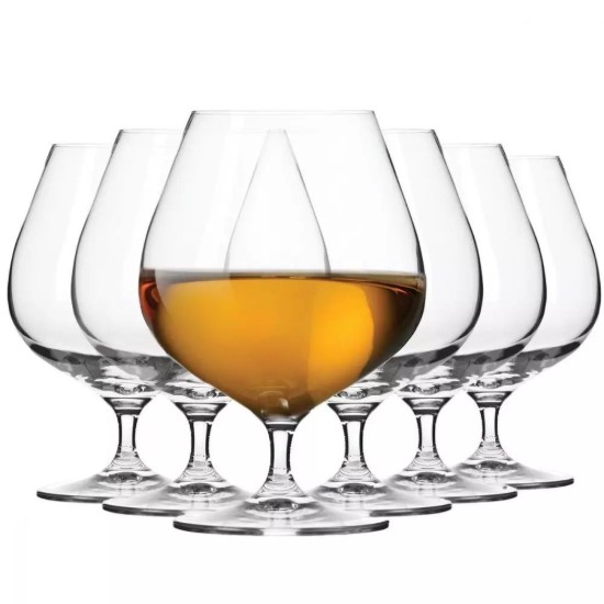 Set 6 pahare coniac, sticla cristalina, 590ml, "Harmony" - Krosno