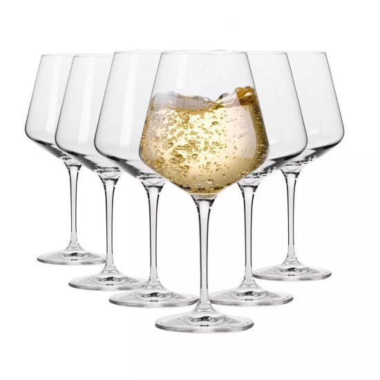 Set 6 pahare vin Chardonnay, sticla cristalina, 560ml, "Avant-Garde" - Krosno