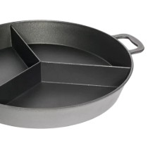 Tigaie adanca, aluminiu, 3 compartimente, 32cm - AMT Gastroguss