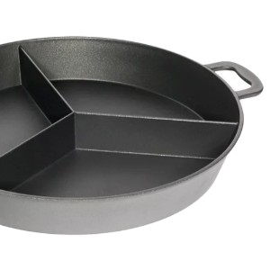 Tigaie adanca, aluminiu, 3 compartimente, 32cm, inductie - AMT Gastroguss
