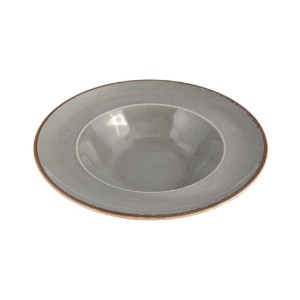 Farfurie adanca, portelan, 26cm, "Seasons", Gri inchis - Porland