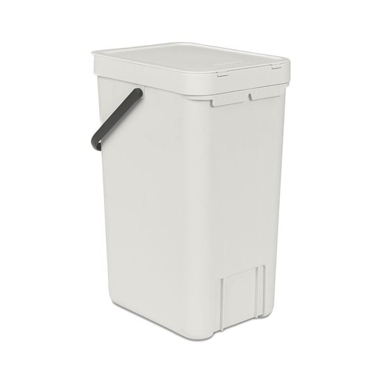 Cos de gunoi "Sort&Go", plastic, 16 L, Light Grey - Brabantia