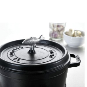 Buton pentru capac vas din fonta, Fish - Staub
