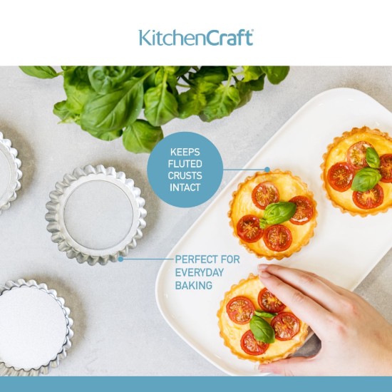 Set 6 forme pentru mini-tarte, inox - Kitchen Craft