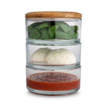 Set 3 caserole stivuibile din sticla termorezistenta, 970 ml - Ooni