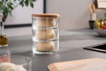 Set 3 caserole stivuibile din sticla termorezistenta, 970 ml - Ooni