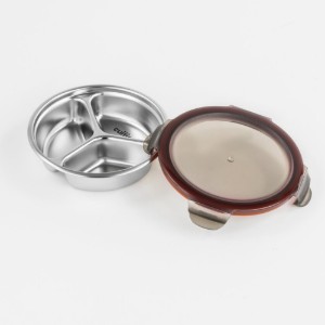 Caserola rotunda compartimentata, inox, 280ml, "To Go" - Cuitisan