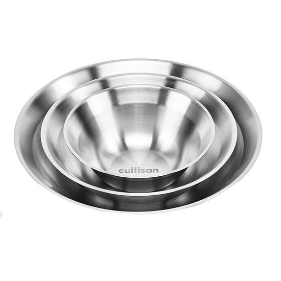 Set boluri rotunde 3 piese, inox, "Living" - Cuitisan