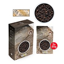 Set 3 pliculete piper negru Kampot 3x20g, "Spices" - Peugeot