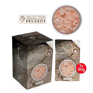 Set 7 pliculete de sare roz grunjoasa 7x50g, "Spices" - Peugeot