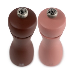 Set 2 rasnite sare si piper, 15 cm, "Tahiti Earth", Cacao&Nuts - Peugeot
