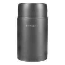 Termos pentru supa, inox, 1 L, "Pioneer", Negru - Grunwerg