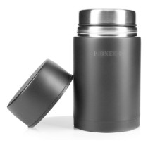 Termos pentru supa, inox, 1 L, "Pioneer", Negru - Grunwerg