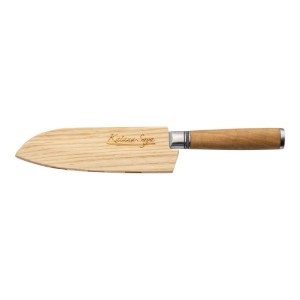Cutit Santoku, otel, 12 cm, "Katana Saya" - Grunwerg