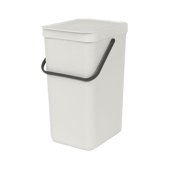 Cos de gunoi "Sort&Go", plastic, 16 L, Light Grey - Brabantia