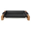 Tava grill fonta, 26x32 cm, cu suport din lemn - LAVA