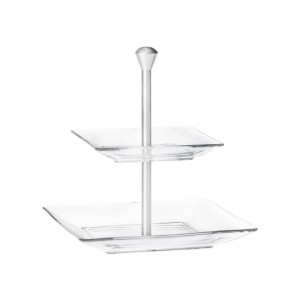 Platou prajituri, cu 2 niveluri, sticla, "Modi" - Borgonovo