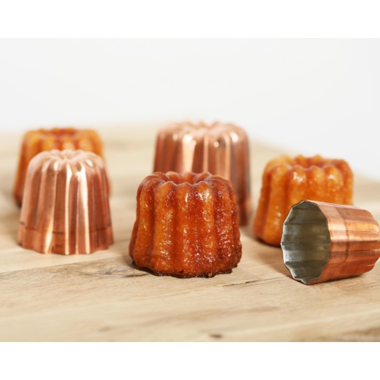 Forma de copt canneles, cupru, 3,7 x 3,3 cm - de Buyer