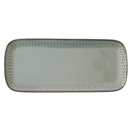 Platou dreptunghiular, 36 x 16 cm, "Drops Celadon" - Easy Life