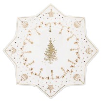 Platou servire tort, portelan, 32 cm, "CHRISTMAS LIGHTS" - Nuova R2S