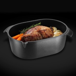 Tava pentru friptura, aluminiu, 43,5 x 24,5 cm - AMT Gastroguss