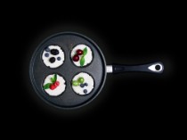 Tigaie pentru clatite/blinis, aluminiu, 26cm, inaltime 1 cm - AMT Gastroguss