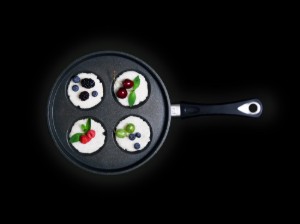 Tigaie pentru clatite/blinis, aluminiu, 26cm, inaltime 1 cm, inductie - AMT Gastroguss