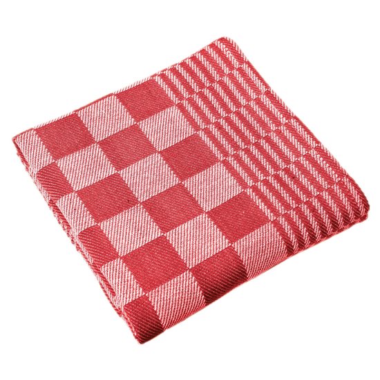 Set 6 prosoape de bucatarie, 65x65 cm, "Mineur", Red - Tiseco