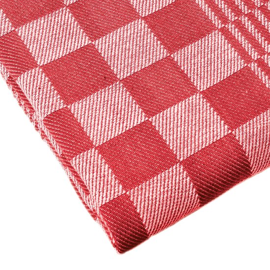 Set 6 prosoape de bucatarie, 65x65 cm, "Mineur", Red - Tiseco