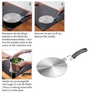 Dispozitiv (adaptor) pentru plite cu inductie, inox, 14cm - Westmark Dispozitiv (adaptor) pentru plite cu inductie, inox, 14cm - Westmark