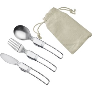 Set 3 tacamuri camping pliabile, inox - Westmark