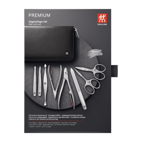 Set 8 piese, portofel piele, Negru - Zwilling PREMIUM