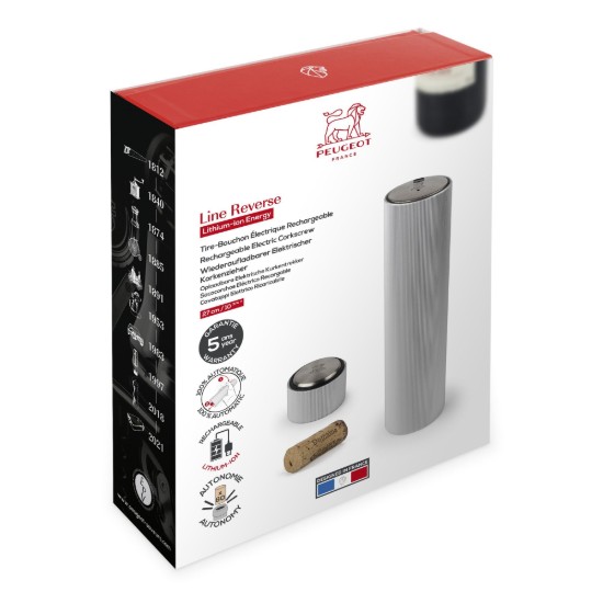 Tirbuson electric, aluminiu, 21cm, "Line Reverse", Gri - Peugeot