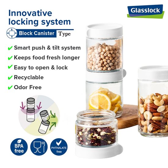 Caserola rotunda, sticla, 1050ml - Glasslock