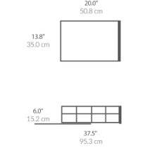 Organizator cu sina pentru dulap, 50,8 x 35 cm - simplehuman