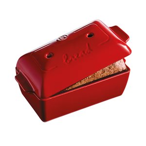 Vas pentru paine, ceramica, 28x15x12cm/1,8L, Burgundy - Emile Henry