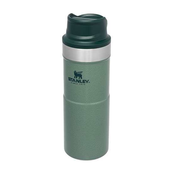 Cana calatorie, inox, 350ml, "Classic Trigger-Action", Hammertone Green - Stanley