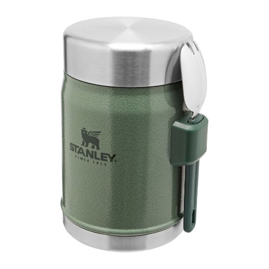 Recipient vidat, inox, cu tacam, 400ml, "Classic Legendary", Hammertone Green - Stanley