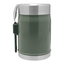 Recipient vidat, inox, cu tacam, 400ml, "Classic Legendary", Hammertone Green - Stanley