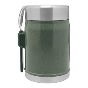 Recipient vidat, inox, cu tacam, 400ml, "Classic Legendary", Hammertone Green - Stanley