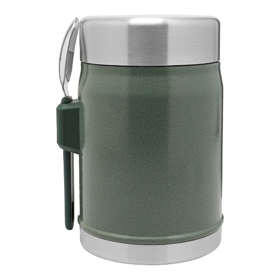 Recipient vidat, inox, cu tacam, 400ml, "Classic Legendary", Hammertone Green - Stanley