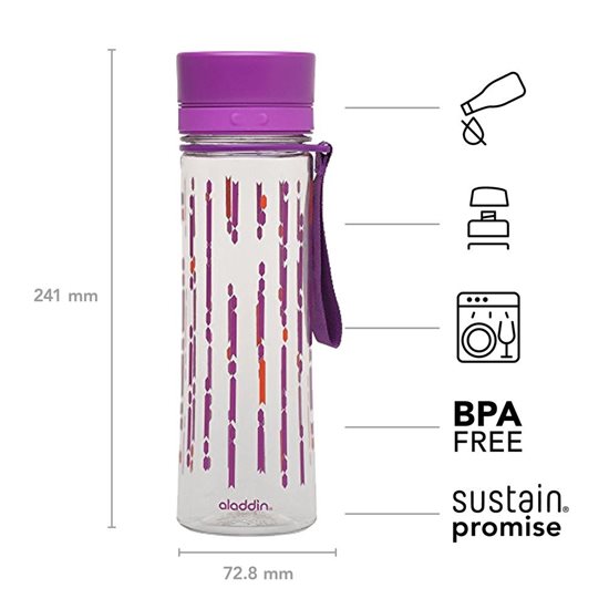 Sticla plastic, 600ml, "Aveo", Berry - Aladdin